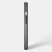 Metaal: donker geborsteld metaal iPhone hoesje (Linkerkant)
