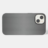 Metaal: donker geborsteld metaal iPhone hoesje (Achterkant horizontaal)