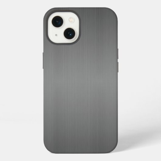 Metaal: donker geborsteld metaal iPhone hoesje (Achterkant)