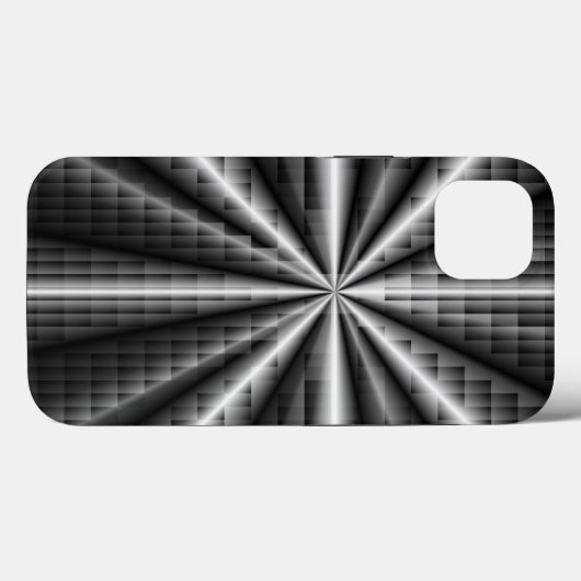 Metaal donkerroestvrij stalen mozaïek Case-Mate iPhone case (Achterkant (horizontaal))
