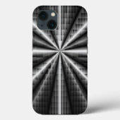 Metaal donkerroestvrij stalen mozaïek Case-Mate iPhone case (Achterkant)