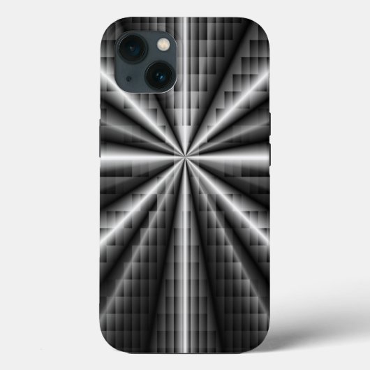 Metaal donkerroestvrij stalen mozaïek Case-Mate iPhone case (Achterkant)