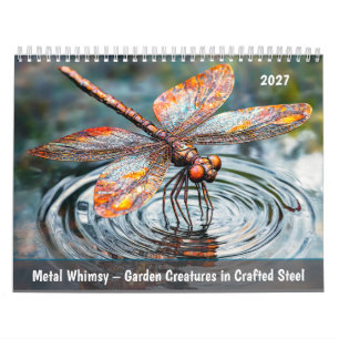 Metaal Droombeeld – Tuincreaturen in Gesmede Staal Kalender