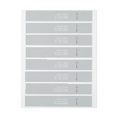 Metaal dwarshaduw Christelijke Wraparound Labels (Vel)