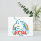 metaal-eenhoorn briefkaart (Staand voorkant)