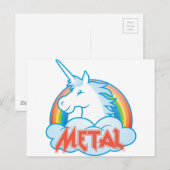 metaal-eenhoorn briefkaart (Voorkant / Achterkant)