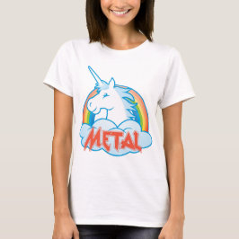 metaal-eenhoorn t-shirt