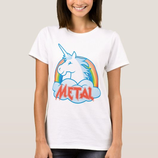 metaal-eenhoorn t-shirt (Voorkant)