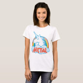 metaal-eenhoorn t-shirt (Voorkant volledig)