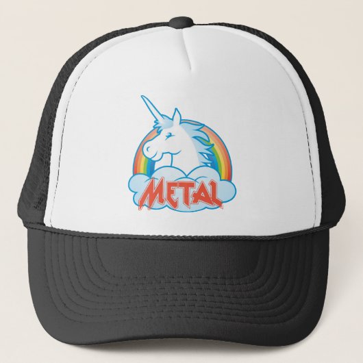 metaal-eenhoorn trucker pet (Voorkant)
