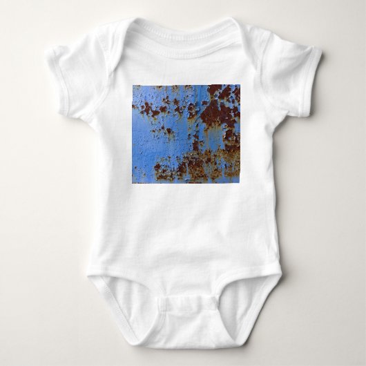 Metaal en blauwe verf textuur. romper (Voorkant)