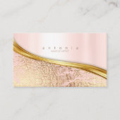 Metaal en gekreukeld Folie Wave Roos Gold ID811 Visitekaartje (Voorkant)