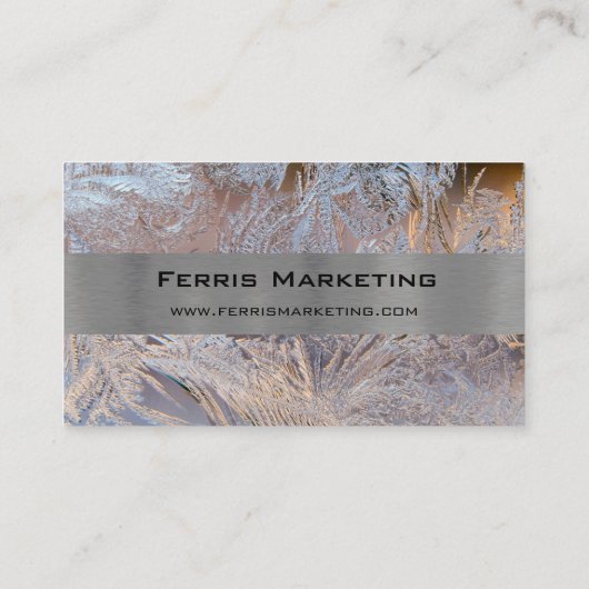 Metaal en glas Modern Visitekaartje (Achterkant)
