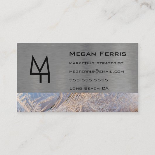 Metaal en glas Modern Visitekaartje (Voorkant)