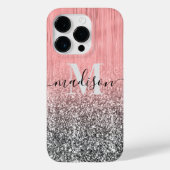 Metaal en Glitter Case-Mate iPhone Case (Achterkant)