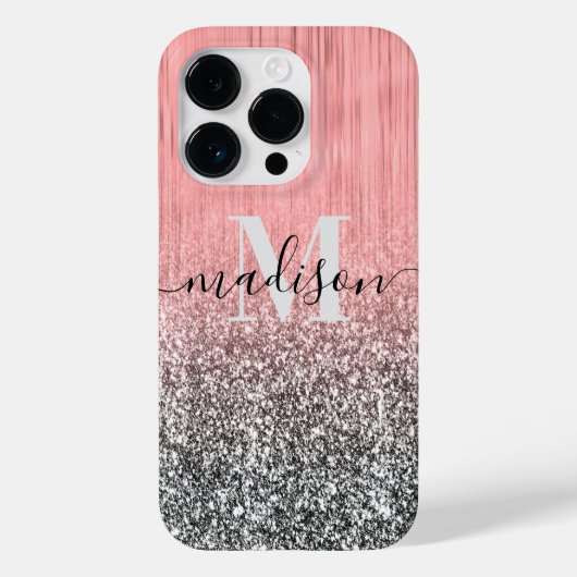 Metaal en Glitter Case-Mate iPhone Case (Achterkant)