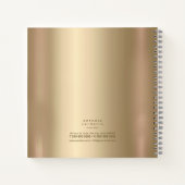 Metaal en Glitter Golf Goud ID807 Notitieboek (Achterkant)