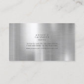 Metaal en Glitter Marble Wave Silver ID808 Visitekaartje (Achterkant)