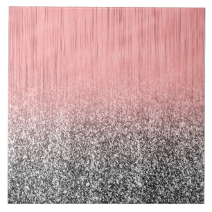 Metaal en Glitter Tegeltje