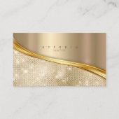 Metaal en Glitter Wave Gold ID807 Visitekaartje (Voorkant)