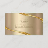 Metaal en Glitter Wave Gold ID807 Visitekaartje (Achterkant)