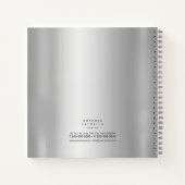 Metaal en Glitter Wave Silver ID807 Notitieboek (Achterkant)