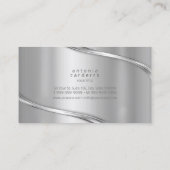 Metaal en Glitter Wave Silver ID807 Visitekaartje (Achterkant)