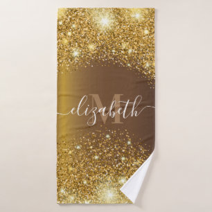 Metaal en Golden Glitter Badhanddoek