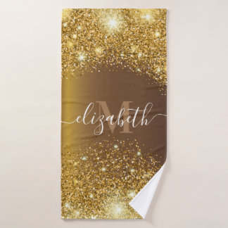 Metaal en Golden Glitter Badhanddoek