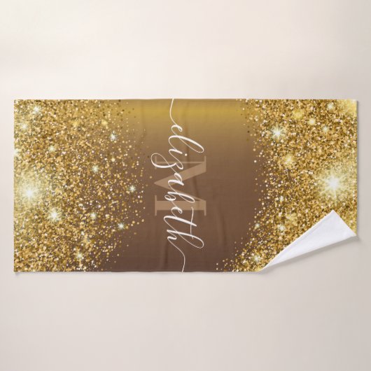 Metaal en Golden Glitter Badhanddoek (Badhanddoek)