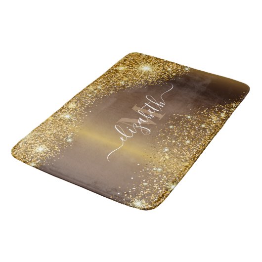 Metaal en Golden Glitter Badmat (Gekanteld)