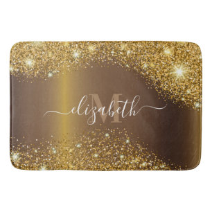 Metaal en Golden Glitter Badmat
