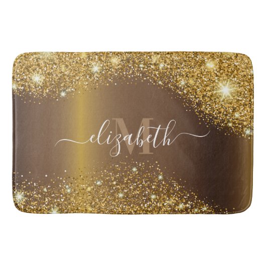 Metaal en Golden Glitter Badmat (Voorkant)