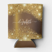 Metaal en Golden Glitter Blikjeskoeler (Voorkant)