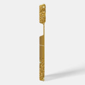 Metaal en Golden Glitter iPhone Hoesje (Rechterkant)