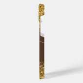 Metaal en Golden Glitter iPhone Hoesje (Linkerkant)