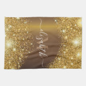 Metaal en Golden Glitter Theedoek (Horizontaal)