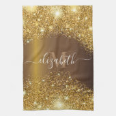 Metaal en Golden Glitter Theedoek (Verticaal)