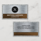 Metaal en hout | Carpentry Logo Visitekaartje (Voorkant / Achterkant)