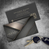 Metaal en Hout Crosshatch Grijs ID1041 Visitekaartje