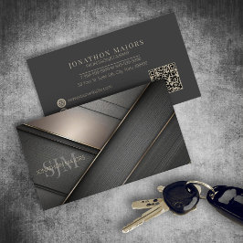 Metaal en Hout Crosshatch Grijs ID1041 Visitekaartje