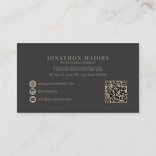 Metaal en Hout Crosshatch Grijs ID1041 Visitekaartje (Achterkant)