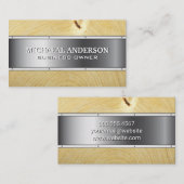 Metaal en Hout Visitekaartje (Voorkant / Achterkant)