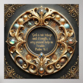  metaal en juwelen Bijbelvers Poster (Voorkant)