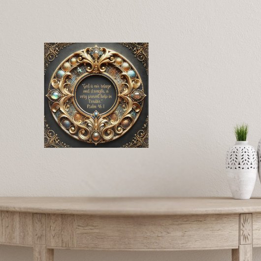  metaal en juwelen Bijbelvers Poster