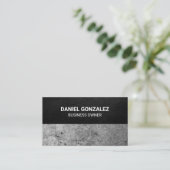 Metaal en leder visitekaartje (Staand voorkant)