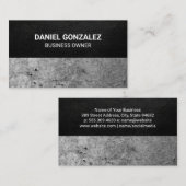 Metaal en leder visitekaartje (Voorkant / Achterkant)