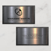 Metaal en Leer | Home Hammer Logo Visitekaartje (Voorkant / Achterkant)