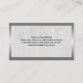 Metaal en marmer visitekaartje (Achterkant)