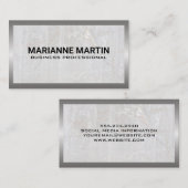 Metaal en marmer visitekaartje (Voorkant / Achterkant)